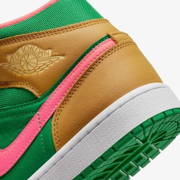 Nike Air Jordan 1 Mid SE DX4332-700 Sneakers Men's Chutney Green Lifestyle Shoes
